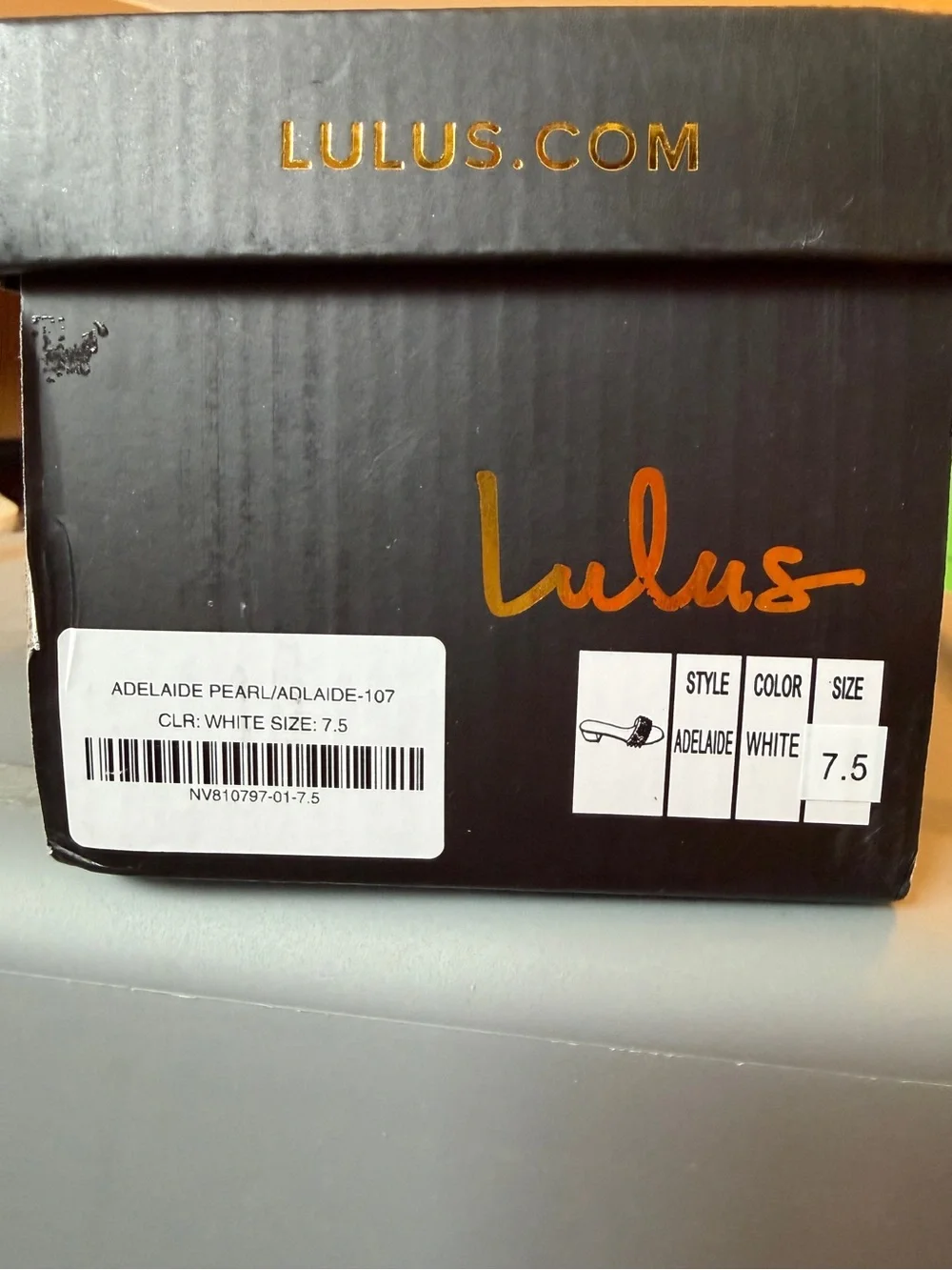 Lulus Adelaide Pearl EmbellishWhite Bridal Heels Size 7.5 NIB Block Heel Sandals - Picture 5 of 5